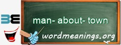 WordMeaning blackboard for man-about-town